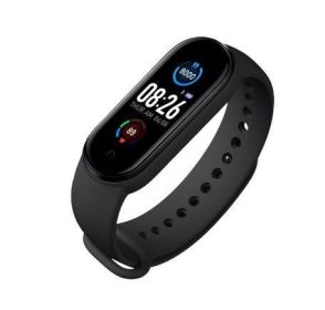 2022 New M5 Smart Watch Heart Rate Monitor Waterproof Kids Sports For Apple Xiaomi Huawei (Color: Black)