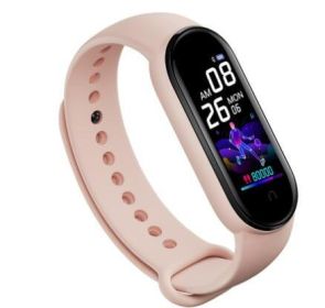 2022 New M5 Smart Watch Heart Rate Monitor Waterproof Kids Sports For Apple Xiaomi Huawei (Color: Pink)