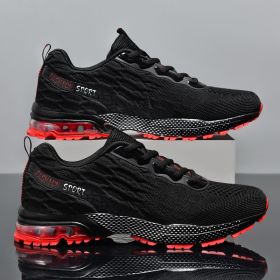 Men Sneaker Breathable Mesh Male Running Shoes Footwear Outdoor Jogging Walking Sport Sneakers for Man Chaussure Homme Plus39-46 (Color: black red  5022, size: 43)