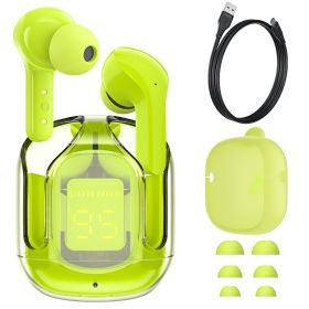 T6 TWS Earphone Wireless Bluetooth 5.0 Headphones Sport Gaming Headsets Noise Reduction Earbuds (Color: youth green, Ships From: China)