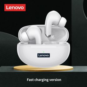 100% Original LP5 Wireless Bluetooth Earbuds HiFi Music Earphone With Mic Headphones Sports Waterproof Headset (Color: White Fast charging, Ships From: China)
