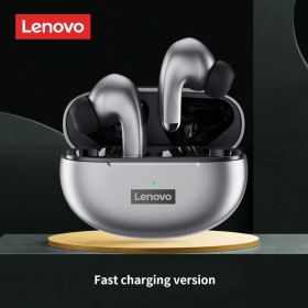 100% Original LP5 Wireless Bluetooth Earbuds HiFi Music Earphone With Mic Headphones Sports Waterproof Headset (Color: Gray Fast charging, Ships From: China)