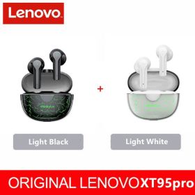 XT95 Pro Bluetooth Earphone 9D HIFI Sound Sport Waterproof TWS Wireless Earbuds with Mic for iPhone Xiaomi Headphone (Color: Light White1black1, Ships From: China)