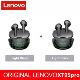 XT95 Pro Bluetooth Earphone 9D HIFI Sound Sport Waterproof TWS Wireless Earbuds with Mic for iPhone Xiaomi Headphone (Color: Light black2, Ships From: China)