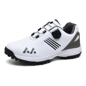 New Men's Professional Golf Shoes Outdoor Sports Shoes Golf Training Shoes White Trainer Shoes for Men Mens Golf Shoes (Color: white gray, size: EUR44)