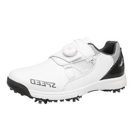 New Professional Golf Shoes Men Size 36-47 Luxury Golf Sneakers Comfortable Walking Footwears for Golfers Walking Shoes (Color: White, size: 38)