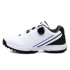 Waterproof Golf Shoes for Men Professional Golf Sneakers Outdoor Comfortable Walking Shoes Light Weight Athletic Sneakers (Color: BaiHei, size: 39)