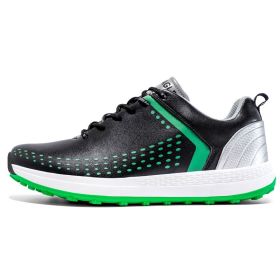 Professional Golf Shoes Men Spikeless Golf Sneakres for Men Comfortable Golfers Sneakers Light Weight Walking Footwears (Color: Hei, size: 46)