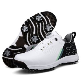 High Quality Professional Men's Golf Shoes Waterproof Non-Slip Golf Men's Golf Shoes Golf Women's Golf Shoes Golf Training Shoes (Color: Black white, size: EUR 43)