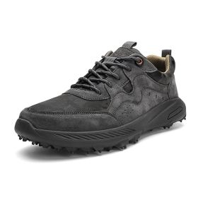 New Men's Golf Shoes Waterproof Non-slip Outdoor Golf Training Shoes (Color: Black, size: EUR41)