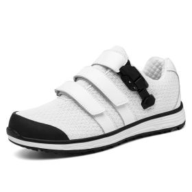 2022 Men Golf Shoes Spikeless Golf Shoes for Men Golf Trainer Shoes Men Spikeless Golf Shoes (Color: White, size: EUR40)