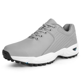 New Men's Golf Shoes Waterproof Non-slip Outdoor Golf Training Shoes Professional Golf Shoes Golf Shoes Men (Color: Grey, size: EUR41)