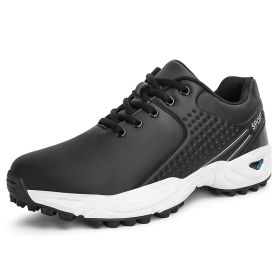 New Men's Golf Shoes Waterproof Non-slip Outdoor Golf Training Shoes Professional Golf Shoes Golf Shoes Men (Color: Black, size: EUR40)