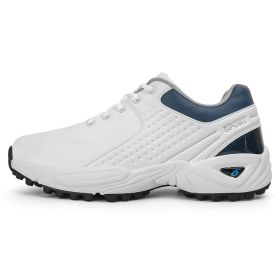 New Men's Golf Shoes Men's Outdoor Sports Shoes Waterproof Non-slip Golf Shoes (Color: White, size: EUR43)