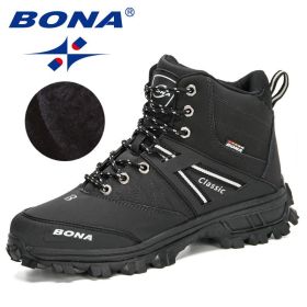 BONA 2022 New Arrival Hiking Shoes Men Outdoor Trekking Shoes Trainers Sports Sneakers Man Mountain Climbing Footwear Masculino (Color: Charcoal grey S gray, size: 9)