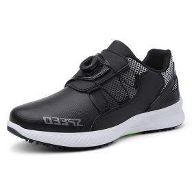 Waterproof Golf Shoes Spikeless Golf Sneakers Outdoor Comfortable Walking Shoes for Golfers Anti Slip Athletic Sneakers Male (Color: Hei, size: 41)