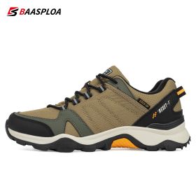 Outdoor Hiking Shoes for Man Waterproof Travel Shoes Fashion Leather Comfortable Climbing Sport Sneaker Baasploa 2022 (Color: 113203-KQ, size: 44)