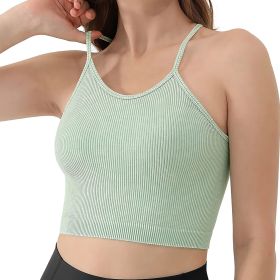 3 Pack Women Crop Basic Tank Top Ribbed Knit Sleeveless Round Neck 9 Color Machine Wash Summer Crop S to XL (Color: Purp_Blu_GRN, size: XL)