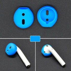 Amzer Wireless Bluetooth Earphone Silicone Ear Caps Earpads for Apple (Color: Blue)