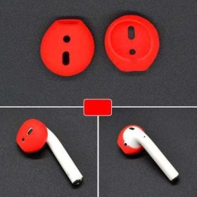 Amzer Wireless Bluetooth Earphone Silicone Ear Caps Earpads for Apple (Color: Red)