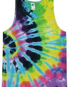Tie-Dye CD3500 Adult 5.4 oz. 100% Cotton Tank Top (Color: FLASHBACK, size: 2XL)