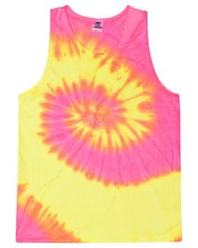 Tie-Dye CD3500 Adult 5.4 oz. 100% Cotton Tank Top (Color: FLUORESCENT SWIR, size: 2XL)