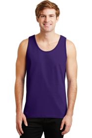 Gildan Ultra Cotton 100% US Cotton Tank Top 2200 (Color: Purple, size: L)