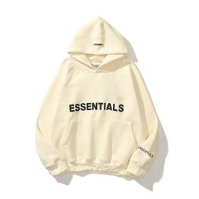 Essentials Hoodie men&#39;s and women&#39;s Sweatshirt reflective letter printed fleece super Dalian Hoodie fashion hip hop Street sweat (Color: Khaki, size: XL)
